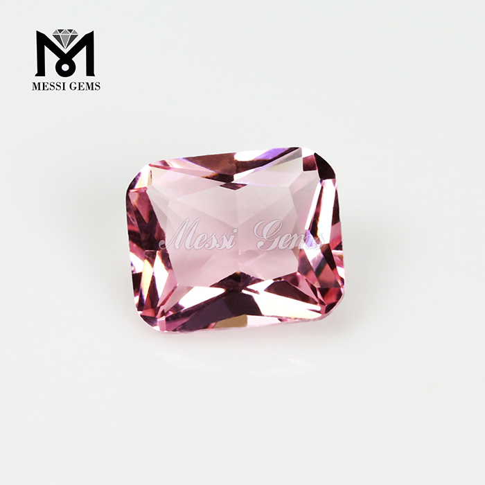 10x12mm octogone de couleur rose pierre gemme en verre bon marché à facettes