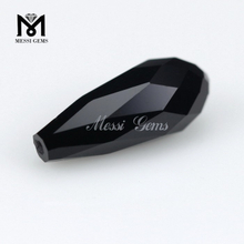 Forme de larme 6 x 15 Pierre de verre noir
