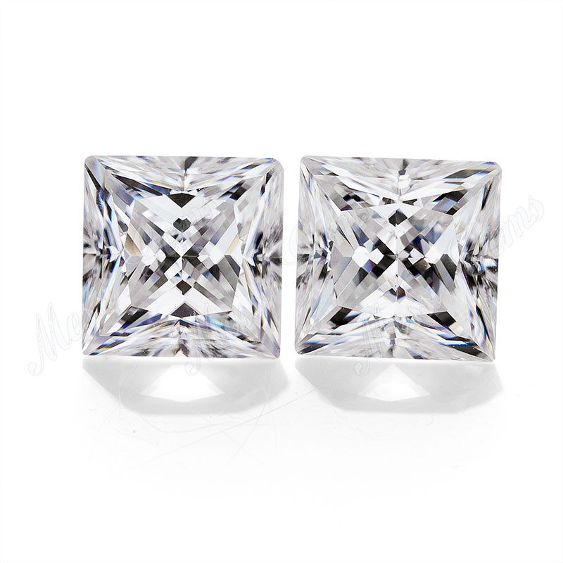 Gros def moissanite diamant blanc coupe princesse 5.5x5.5mm par carat prix moissanite en vrac