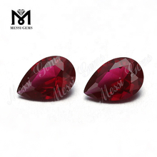 Lâche 8*12mm Poire Coupe Rouge Rubis Couleur Lâche Nano Pierres