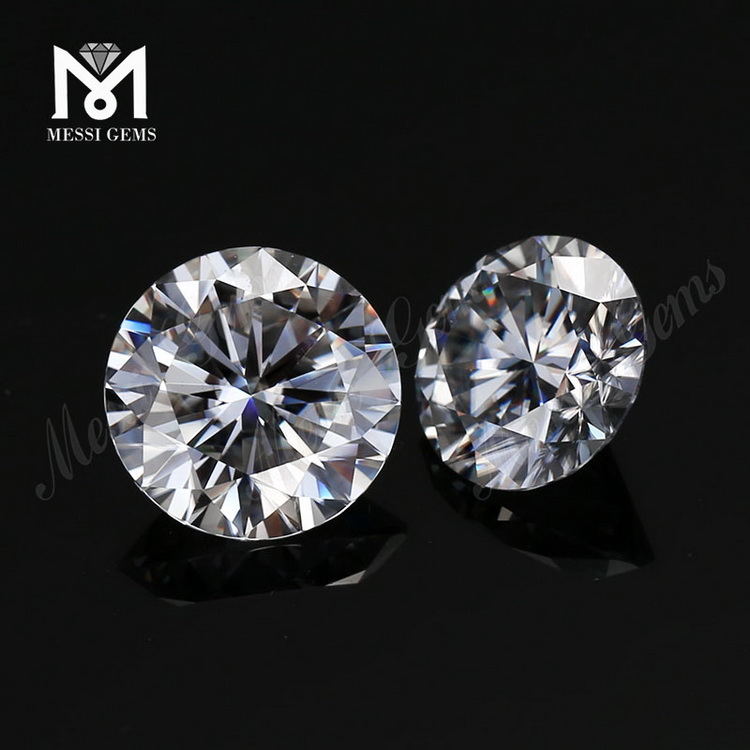 4 carats 10 mm Round DEF synthétique lâche moissanite diamant solitaire blanc