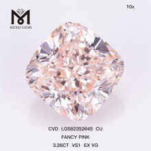 3,26CT VS1 CU FANCY PINK EX VG Diamant CVD rose LG582352645 