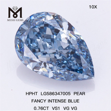 0.76CT VS1 VG VG HPHT PS Diamant Bleu Intense Fantaisie LG586347005