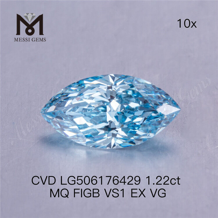 Diamant de synthèse bleu 1,22 ct Diamant de laboratoire VS1 IGI