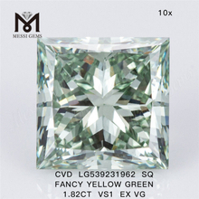1,82 carat meilleur diamant de laboratoire en vrac SQ fantaisie jaune vert diamant de laboratoire prix usine