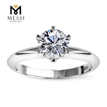 Bagues de mariage en moissanite 1,2/1,5 ct Bague en or 18 carats pour femme