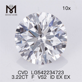 3.22ct f couleur 3ct prix des diamants synthétiques en vrac prix de gros du diamant CVD rond