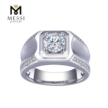 14K Prong Setting Moissanite hommes bague pour mariage 