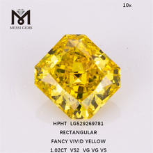 1.02ct VS2 Yellow Lab Diamond RECTANGULAIRE Lab Grown Diamonds Wholesale LG529269781