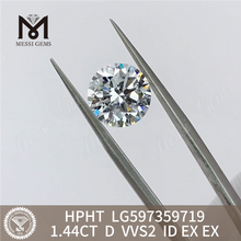 1.44CT D VVS2 ID EX EX Diamants fabriqués en laboratoire en gros Votre avantage concurrentiel HPHT LG597359719丨Messigems