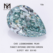 3,27CT VS1 EX VG FANTAISIE INTENSE VERT GRISâtre ps diamants cvd vert CVD LG586346996 
