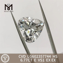 6.77CT E VS1 EX EX 6ct cvd forme de coeur de diamant en vrac LG602357744丨Messigems