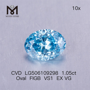 1.05ct Oval Cut VS1 Blue diamant cultivé en laboratoire